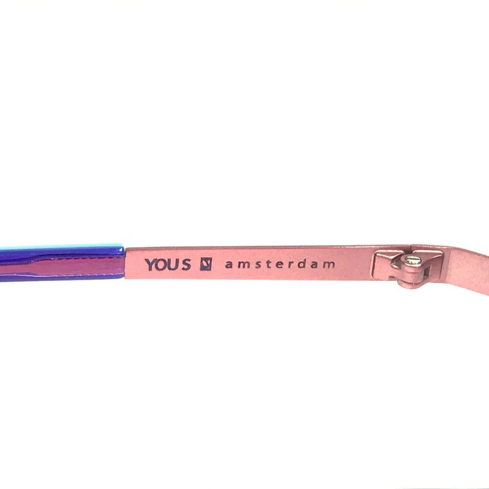 Yous Amsterdam Mod.1122 Col.203 Eyeglasses Frames Blue Purple Pink 49-15-140